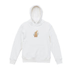 Floral Bunny Embroidered 450GSM Heavyweight Pullover Hoodie Sweatshirt