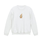 Floral Bunny Embroidered 450GSM Heavyweight Pullover Hoodie Sweatshirt