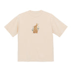 Floral Bunny Embroidered 250 GSM Organic Cotton T shirt | Adults and Kids Matching Set