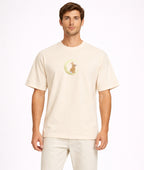Moonlight Bunny Embroidered 250 GSM Organic Cotton T shirt | Adults and Kids Matching Set
