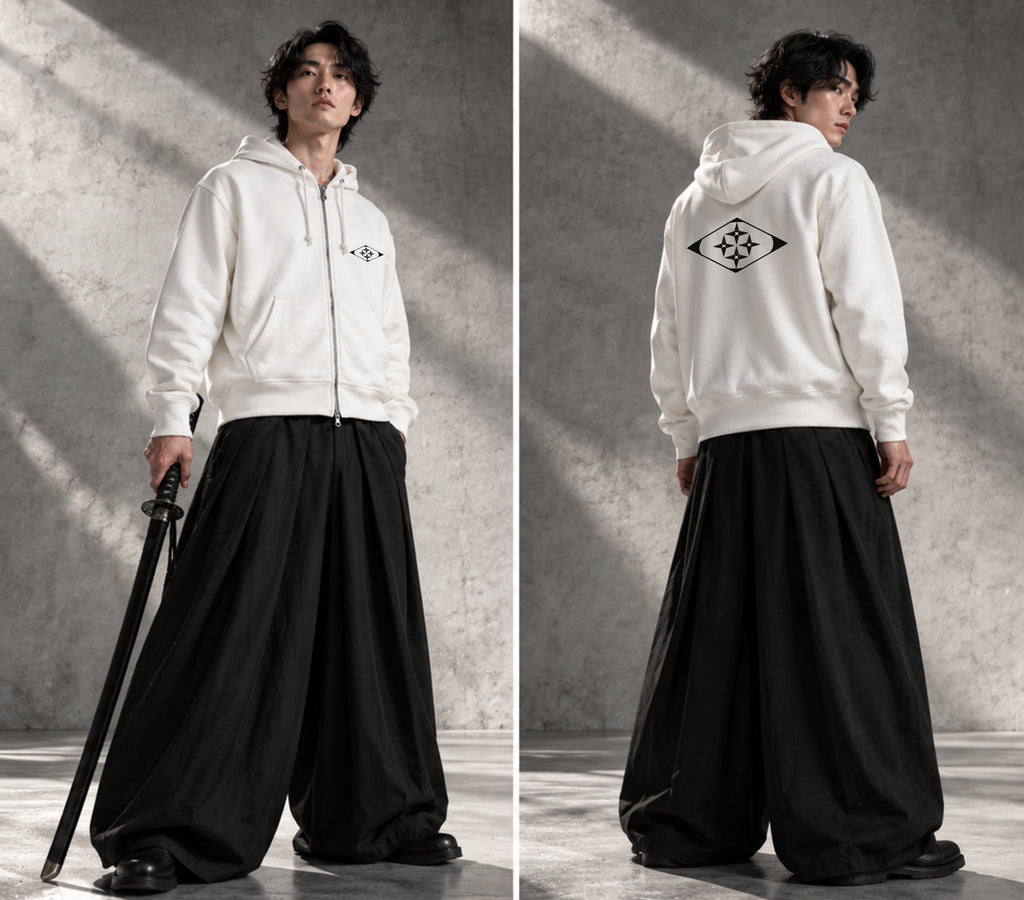 Moletom Branco Bordado da Guarda Real da Divisão Zero de Bleach TYBW Thousand-Year Blood War