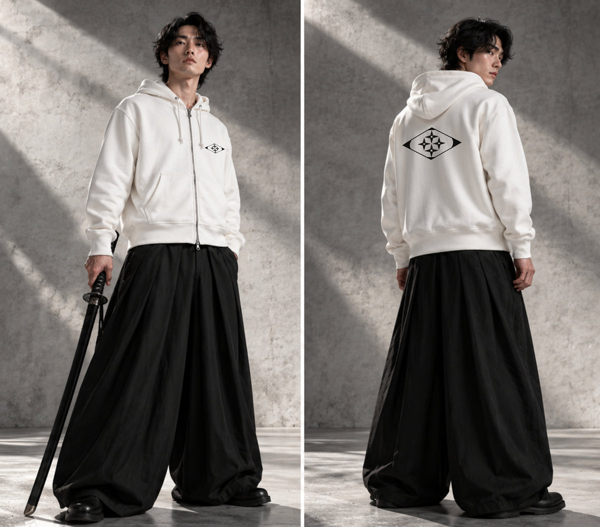 Moletom Branco Bordado da Guarda Real da Divisão Zero de Bleach TYBW Thousand-Year Blood War