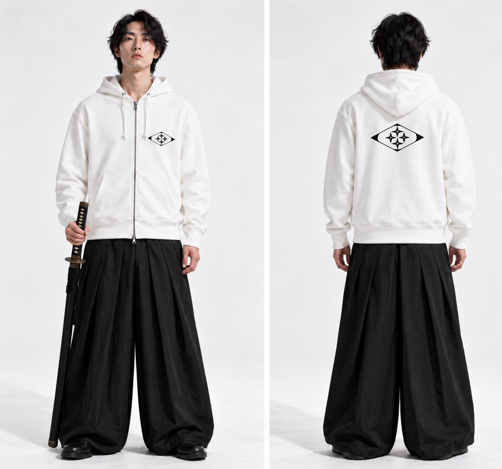 Moletom Branco Bordado da Guarda Real da Divisão Zero de Bleach TYBW Thousand-Year Blood War