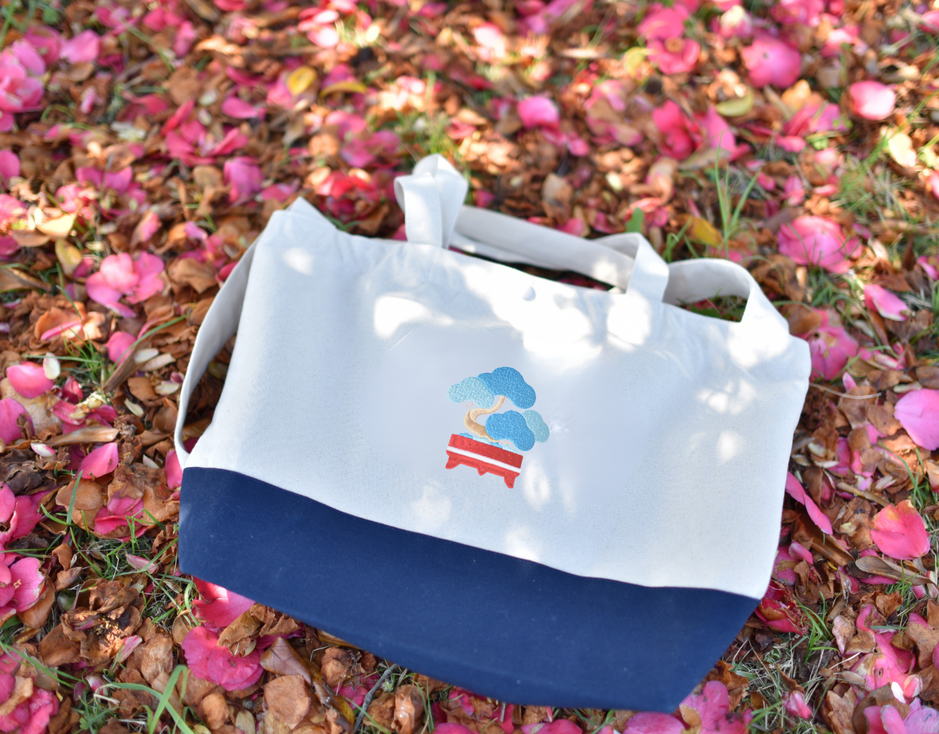 Japanese Bonsai | Embroidered 17L Eco-Sustainable Tote Bag