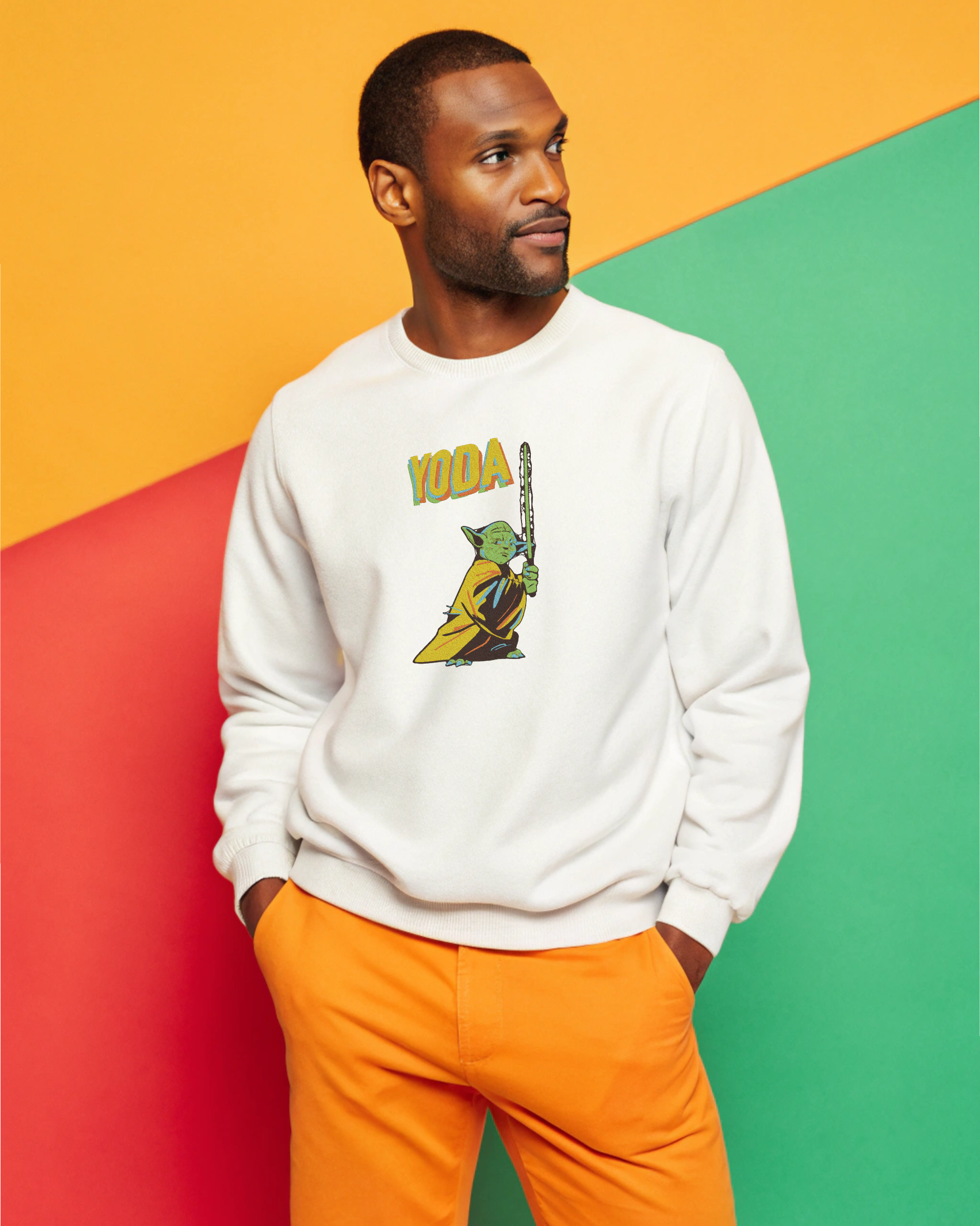 Yoda Embroidery Hoodie | Sweatshirt