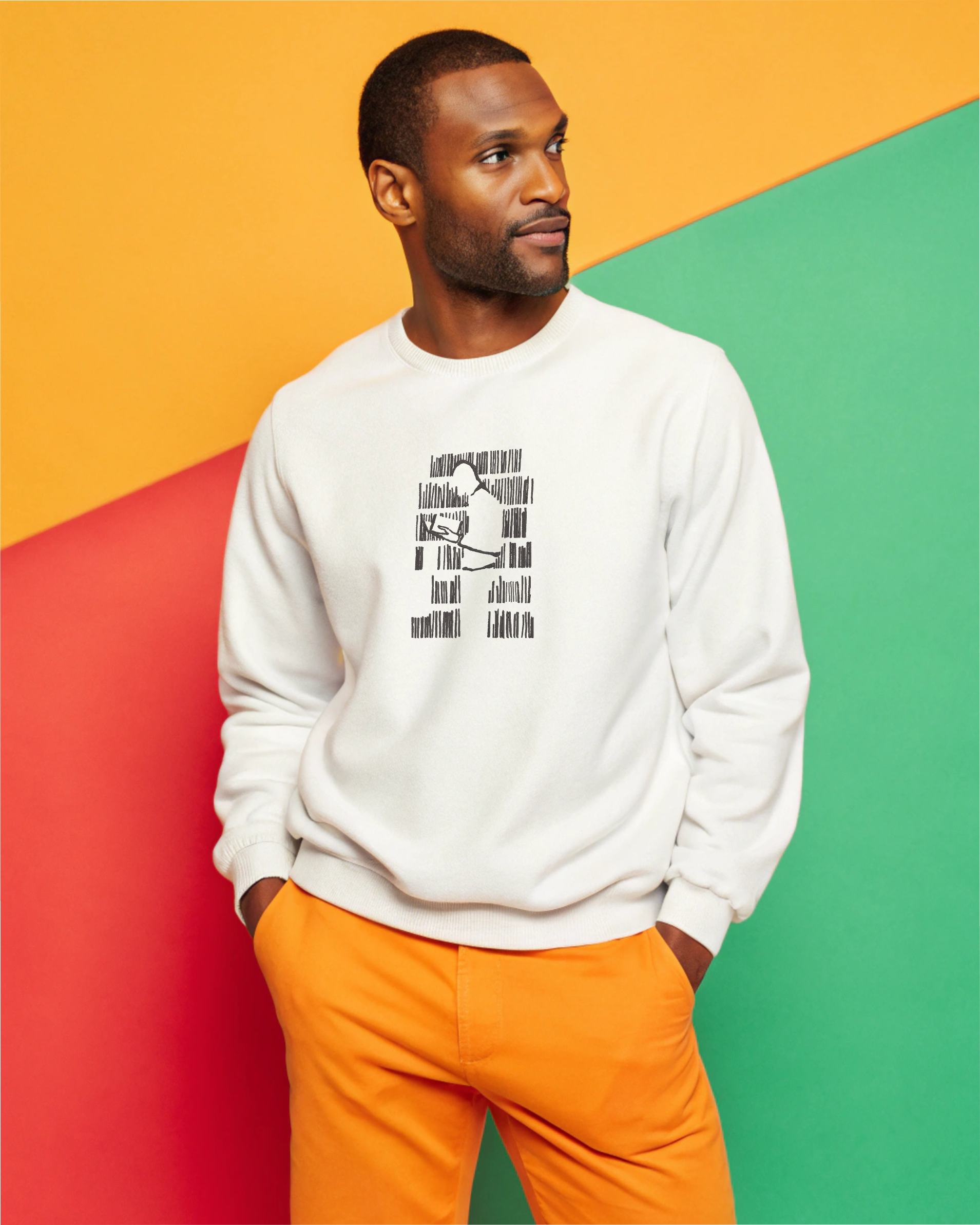The Book Reader Embroidery Hoodie | Sweatshirt