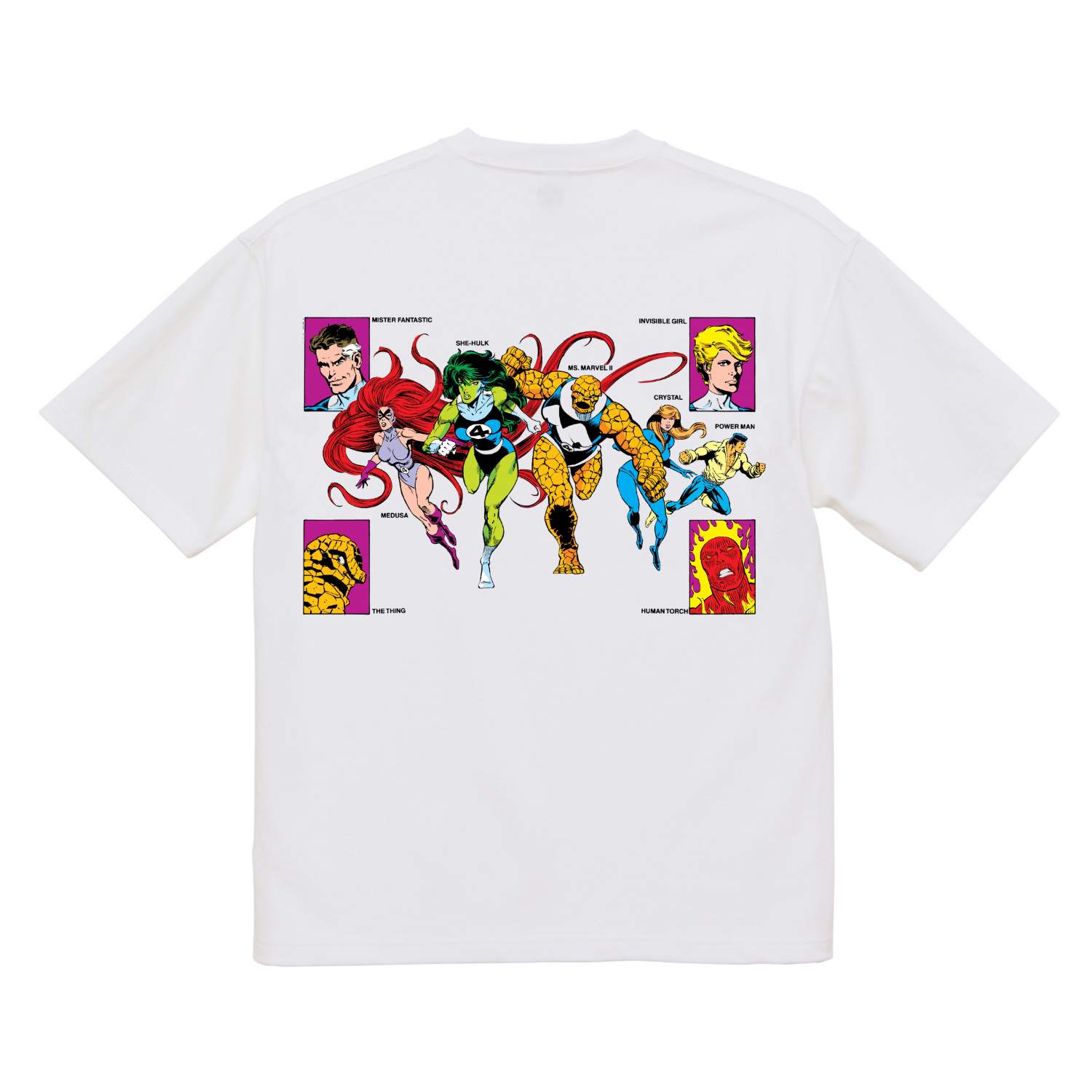Camiseta Gráfica de Algodón Orgánico She-Hulk Unplugged de Los 4 Fantásticos Rara 200gsm
