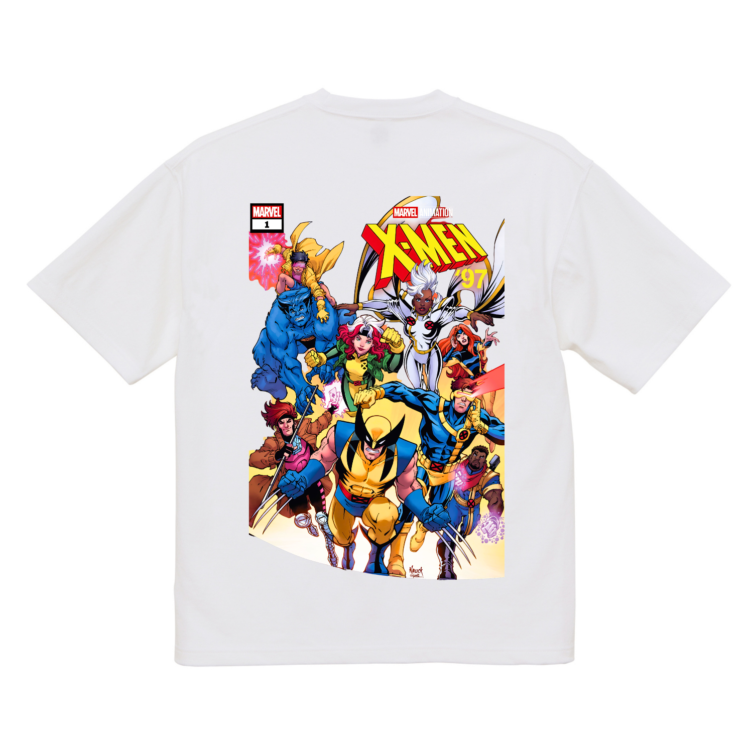 X-Men 97 Marvel Vintage Organic Cotton Graphic T Shirt 6.5oz 200gsm