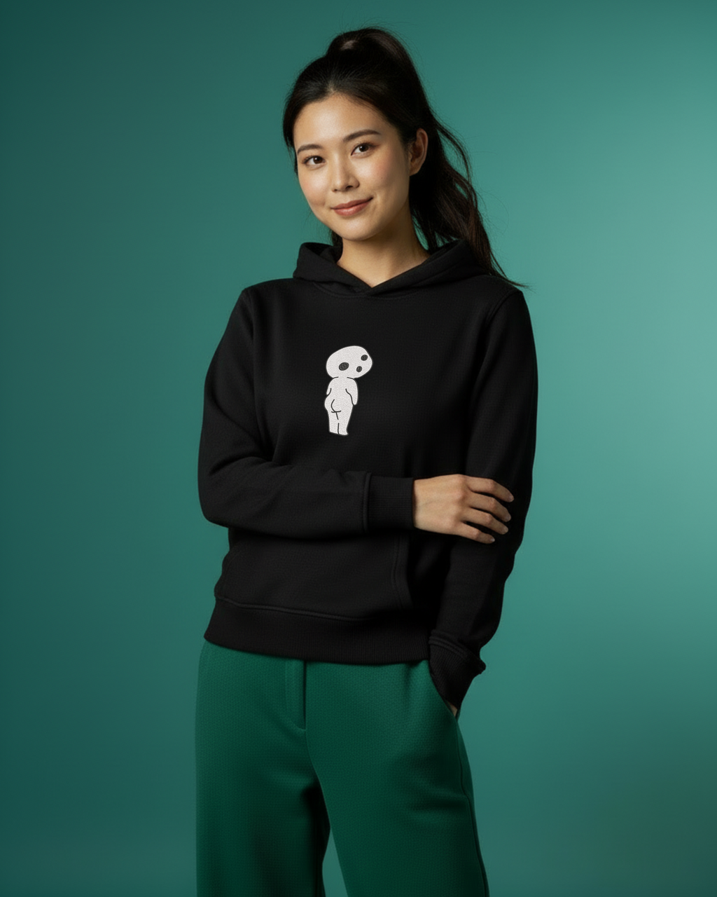 ジブリ 森の精霊コダマ 刺繍パーカー | スウェットシャツ