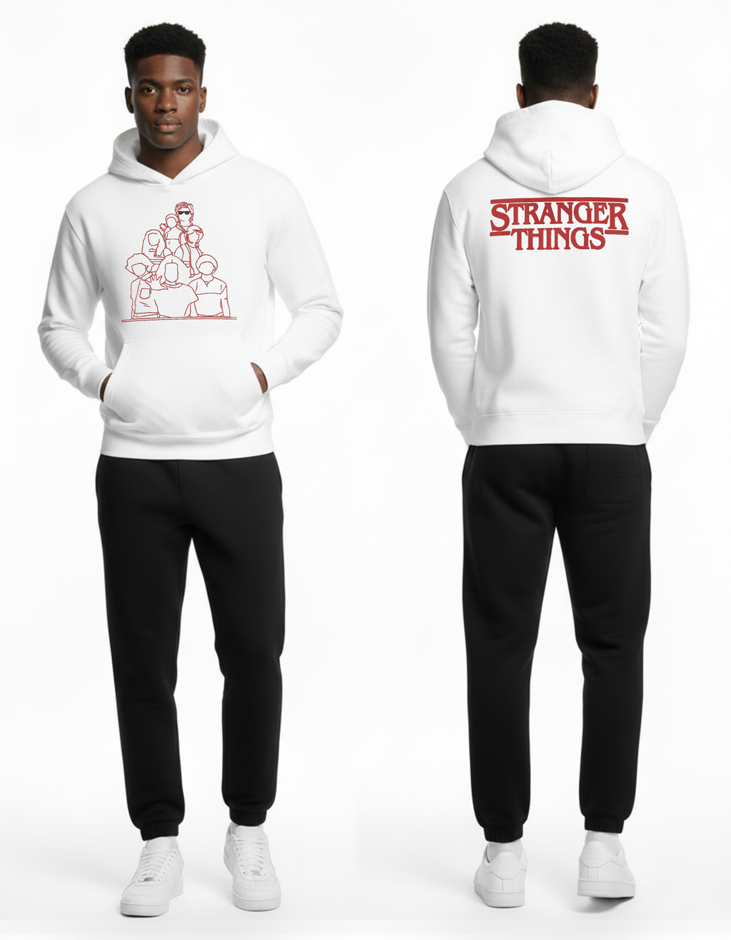 Stranger Things Premium Embroidered Hoodie | Sweatshirt