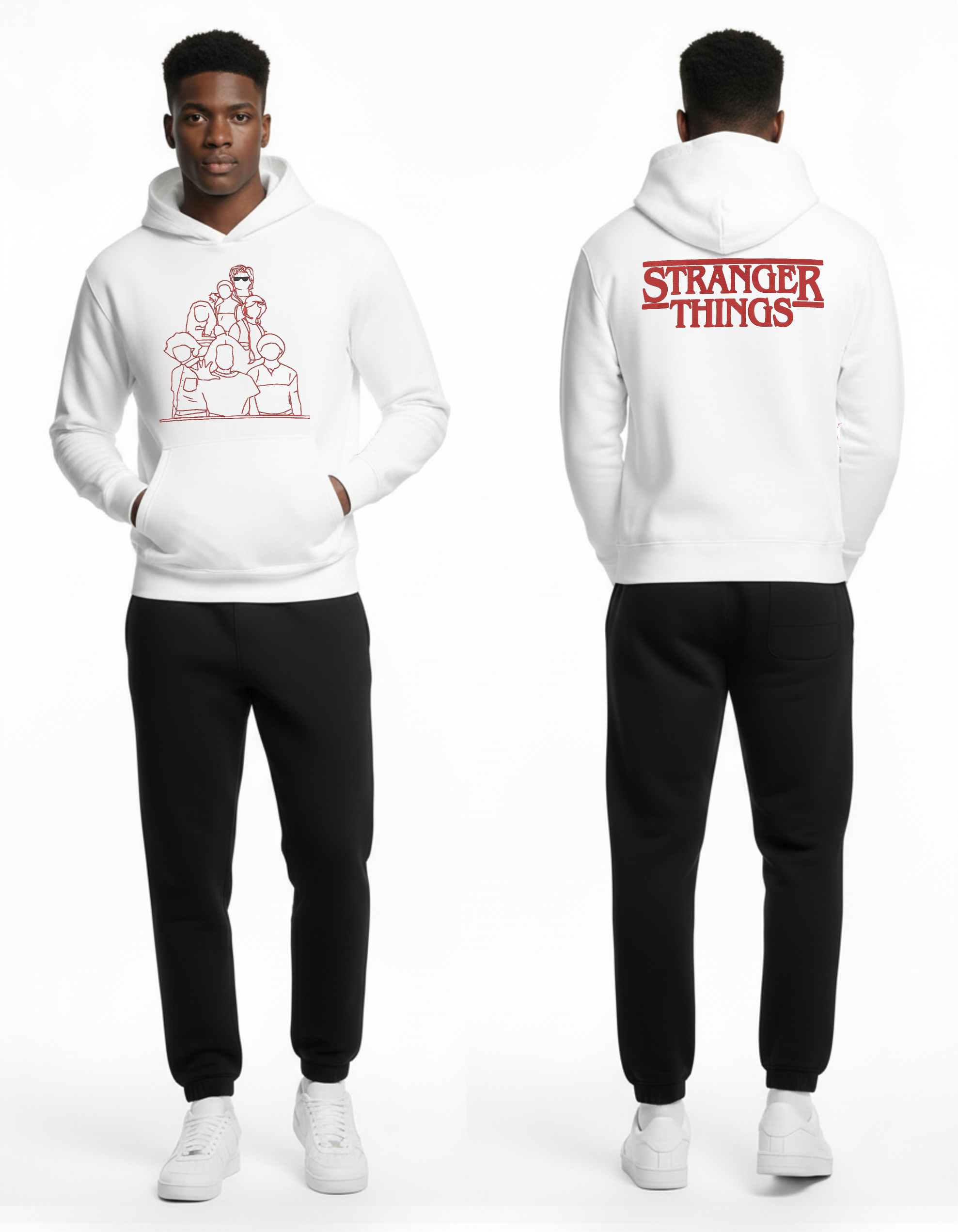 Stranger Things Premium Embroidered Hoodie | Sweatshirt