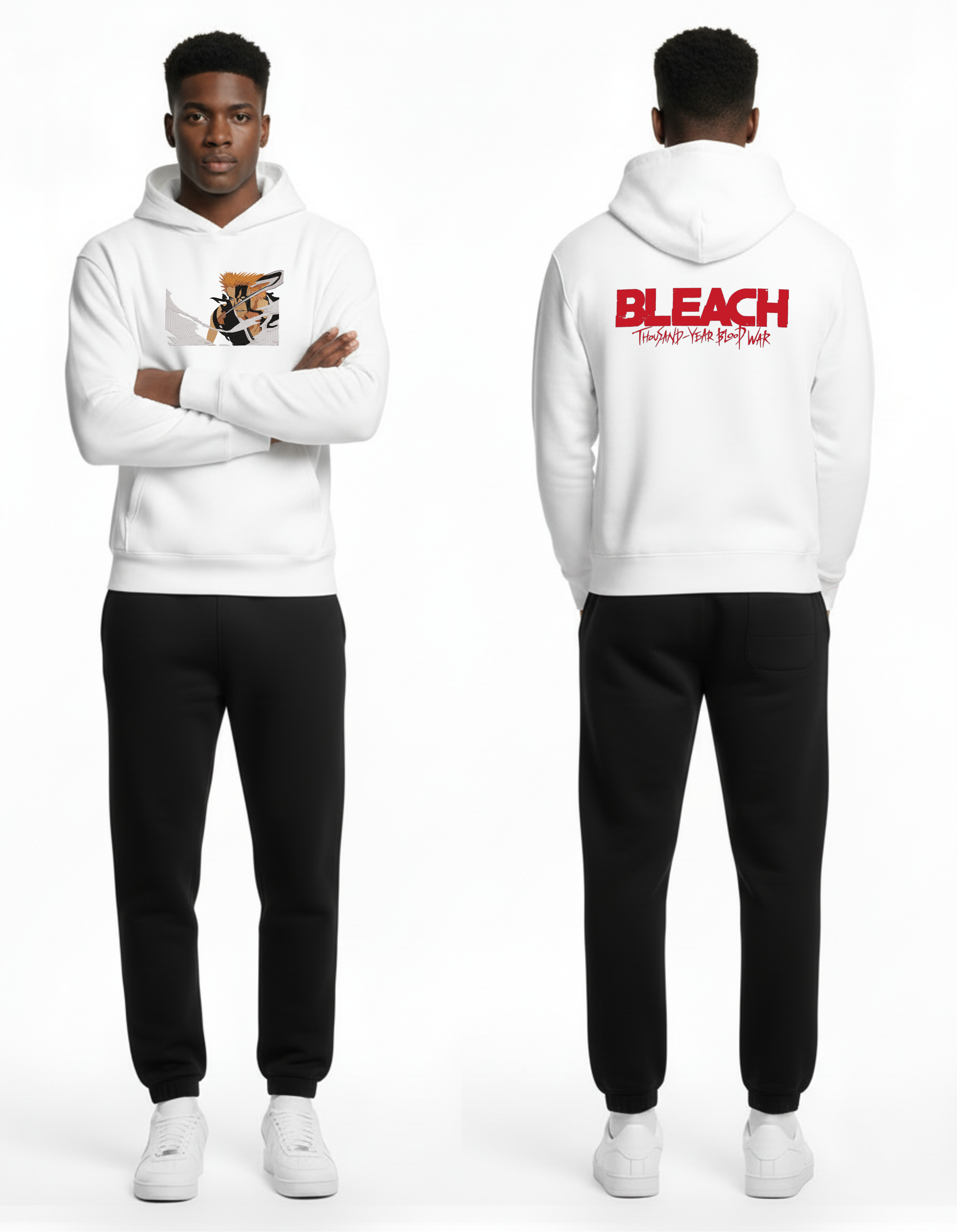 Bleach Ichigo Horn of Salvation TYBW Thousand Year Blood War Embroidered Hoodie | Sweatshirt | T-shirt