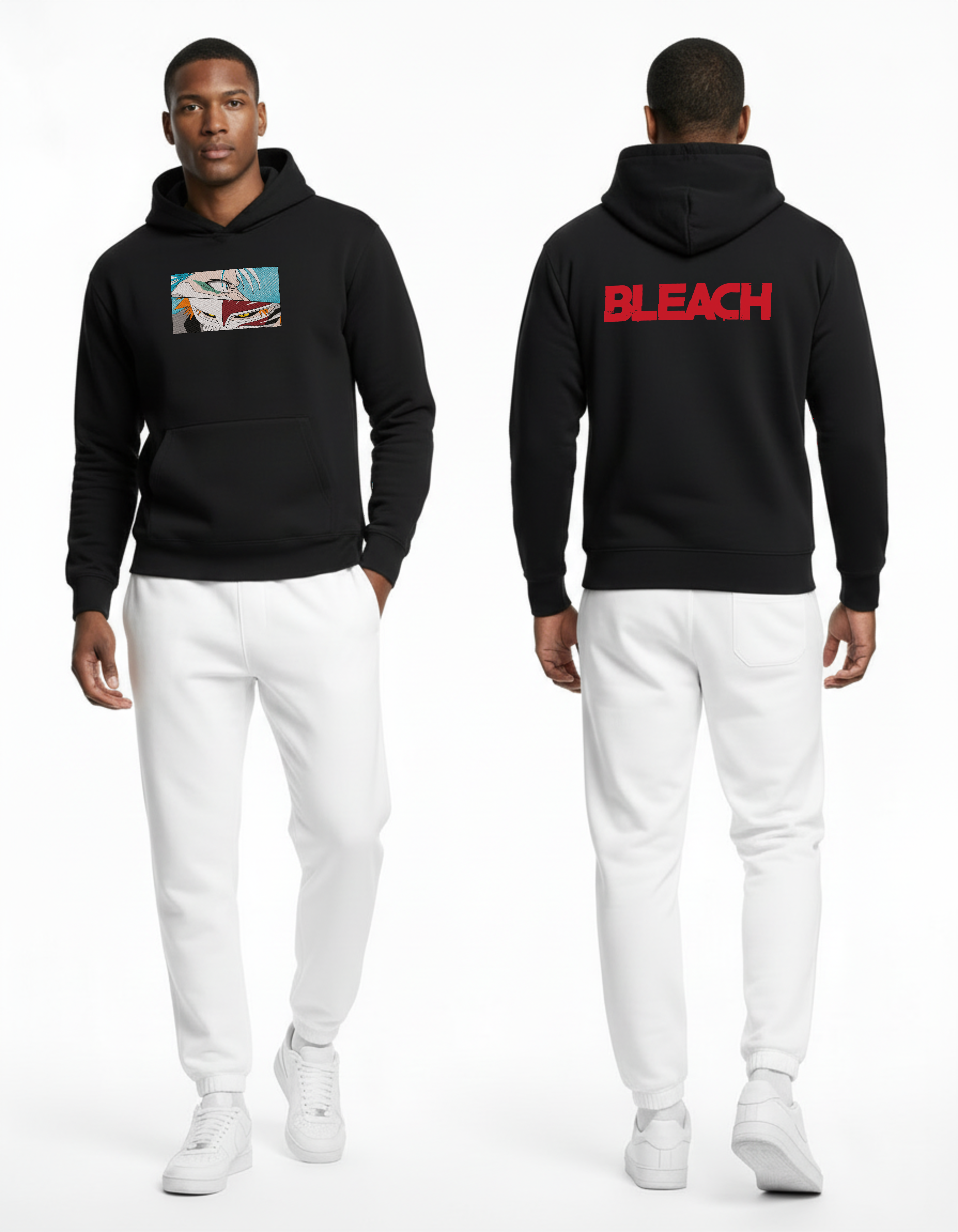 Ichigo vs Grimmjow Bleach Embroidered Hoodie | Sweatshirt | T-shirt