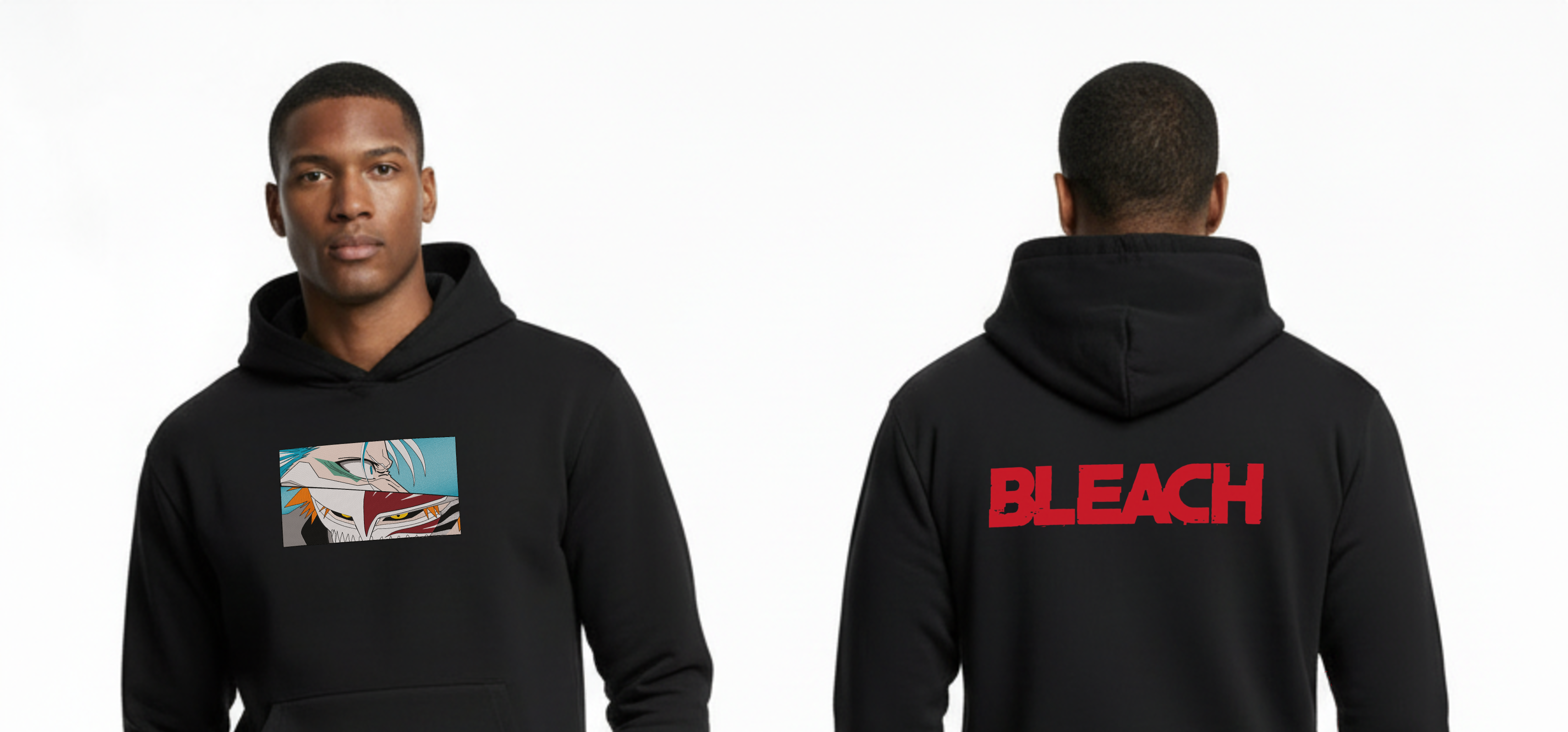 Ichigo vs Grimmjow Bleach Embroidered Hoodie | Sweatshirt | T-shirt