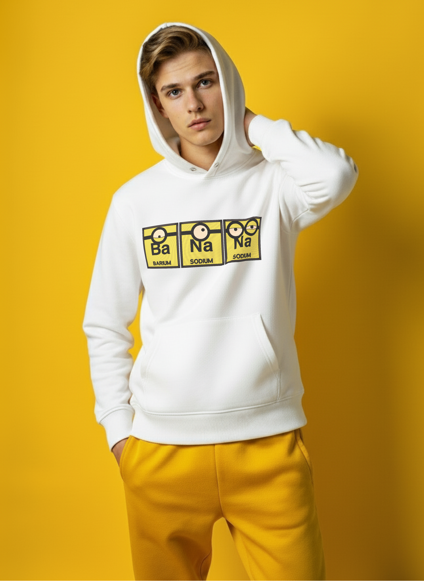 Banana Periodic Table Embroidery Chemistry Pun Embroidery Hoodie | Sweatshirt | T-shirt