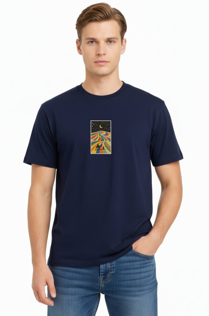 刺繍アラビアンナイト レインボー砂漠の谷 プレミアムコットン ヘビーウェイトTシャツ