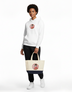 Japanese Courtesan Geisha Ukiyo-e Embroidered Tote Bag
