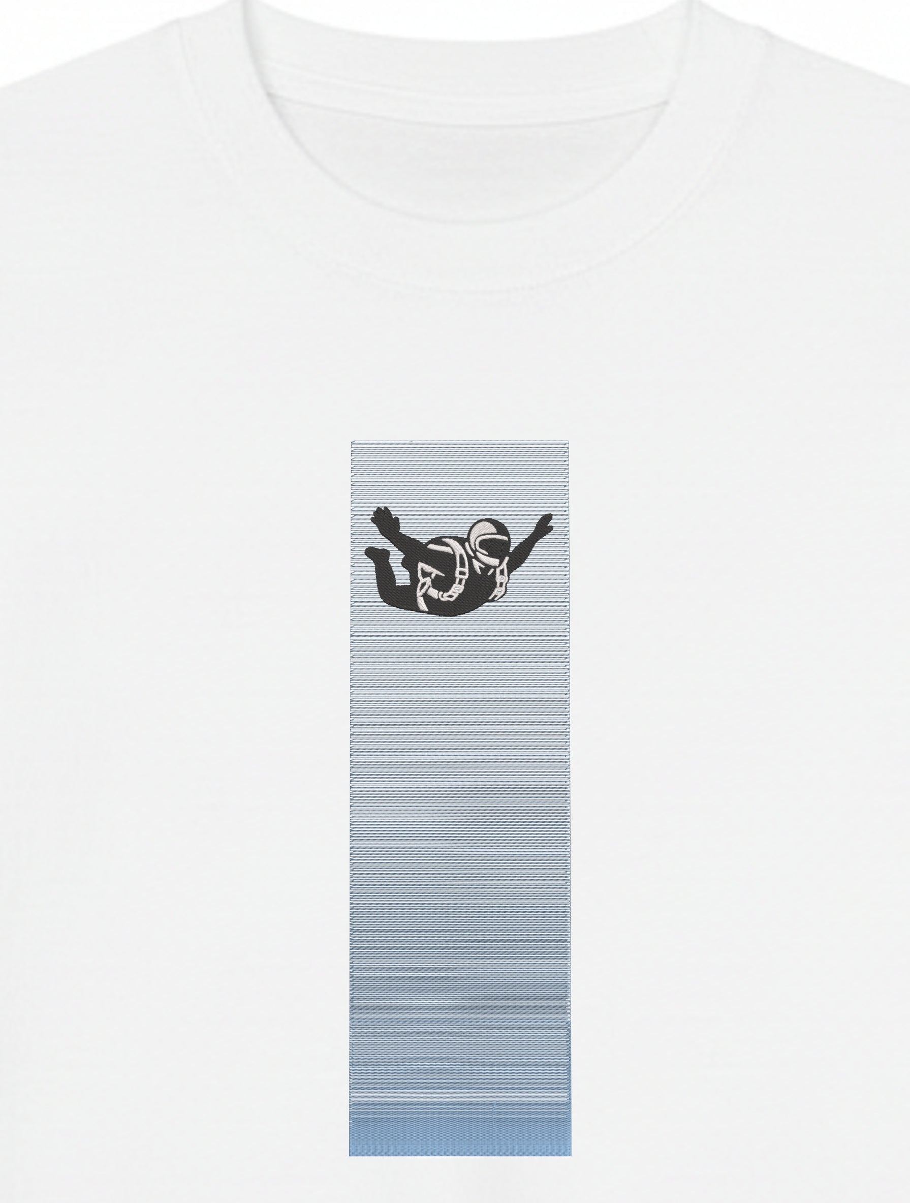 Skydiving Free Fall Premium Cotton Heavyweight Embroidered T shirt