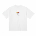 Colorful Tulip Flower Bouquet Embroidered Premium T shirt
