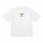 One Piece Straw Hat Embroidered T-Shirt – Heavyweight Organic Cotton Anime Shirt