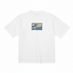 The Great Wave Off Kanagawa Premium Cotton Heavyweight Embroidered T shirt