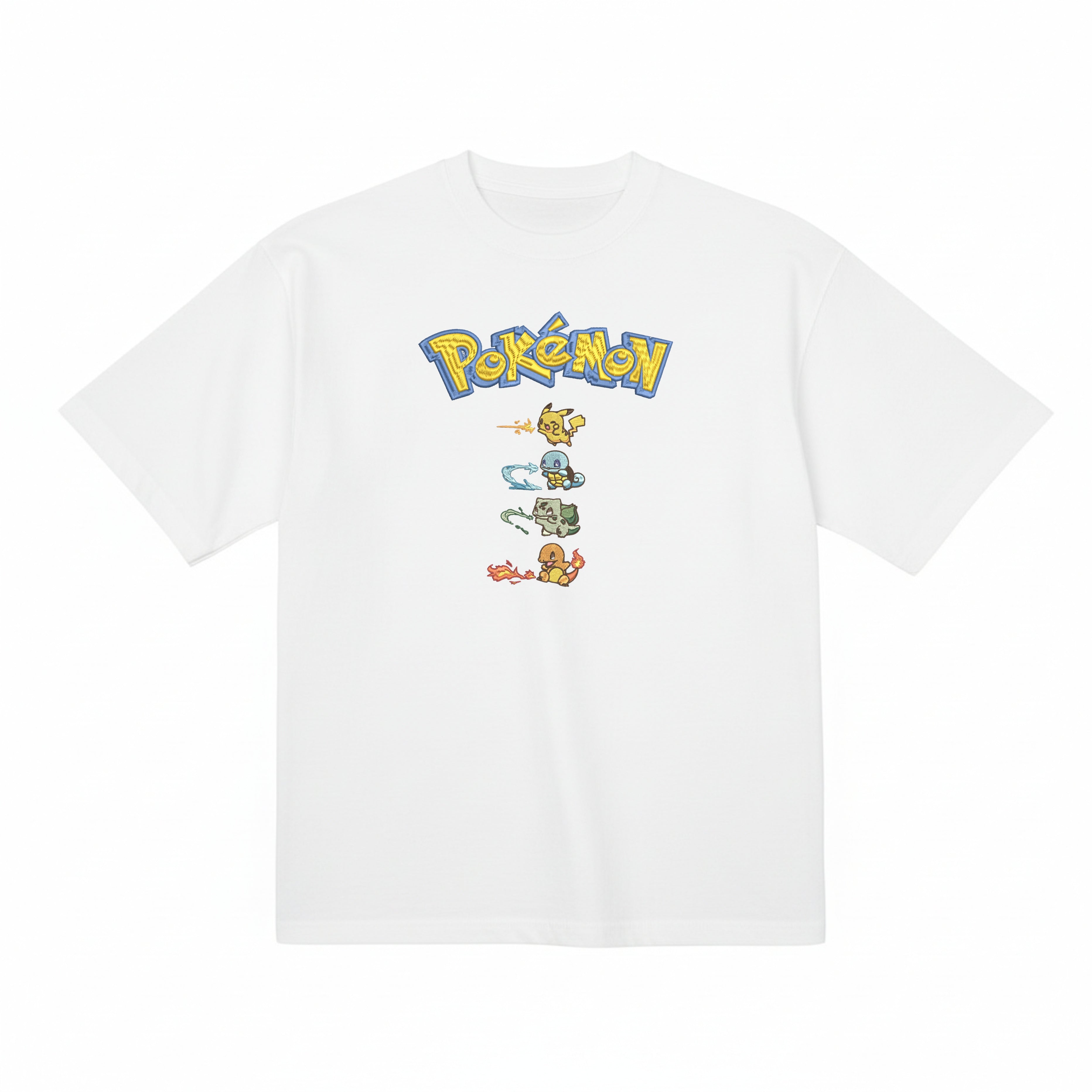 Pokemon Avatar Benders Style Embroidered Premium T shirt