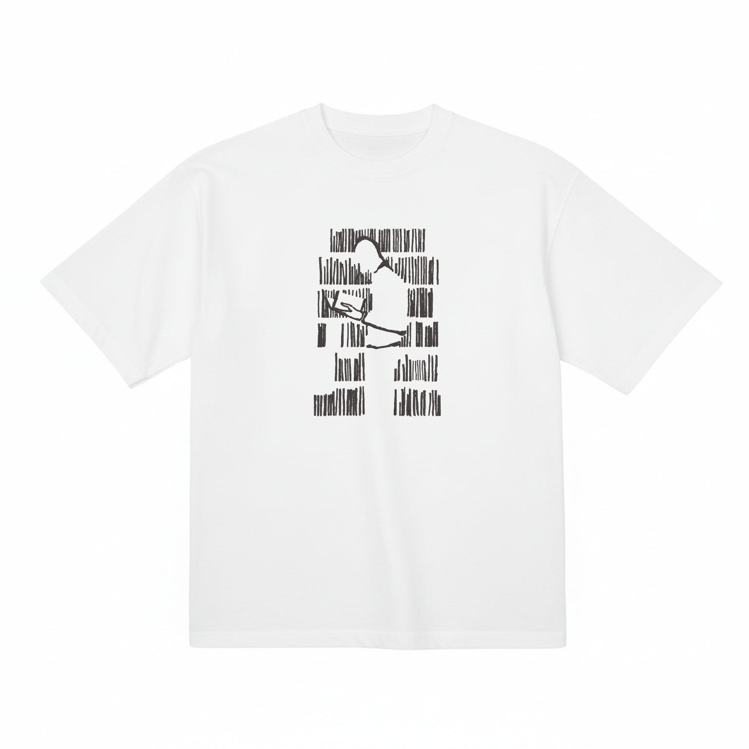 The Minimalist Reader Booker Lover Library Premium Cotton Heavyweight Embroidered T shirt