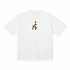 Abstract Tulip Lady Mural Embroidered Premium T shirt