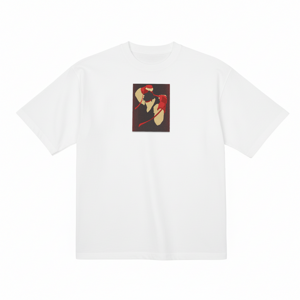 リュウ ストリートファイター プレミアムコットン ヘビーウェイト 刺繍Tシャツ