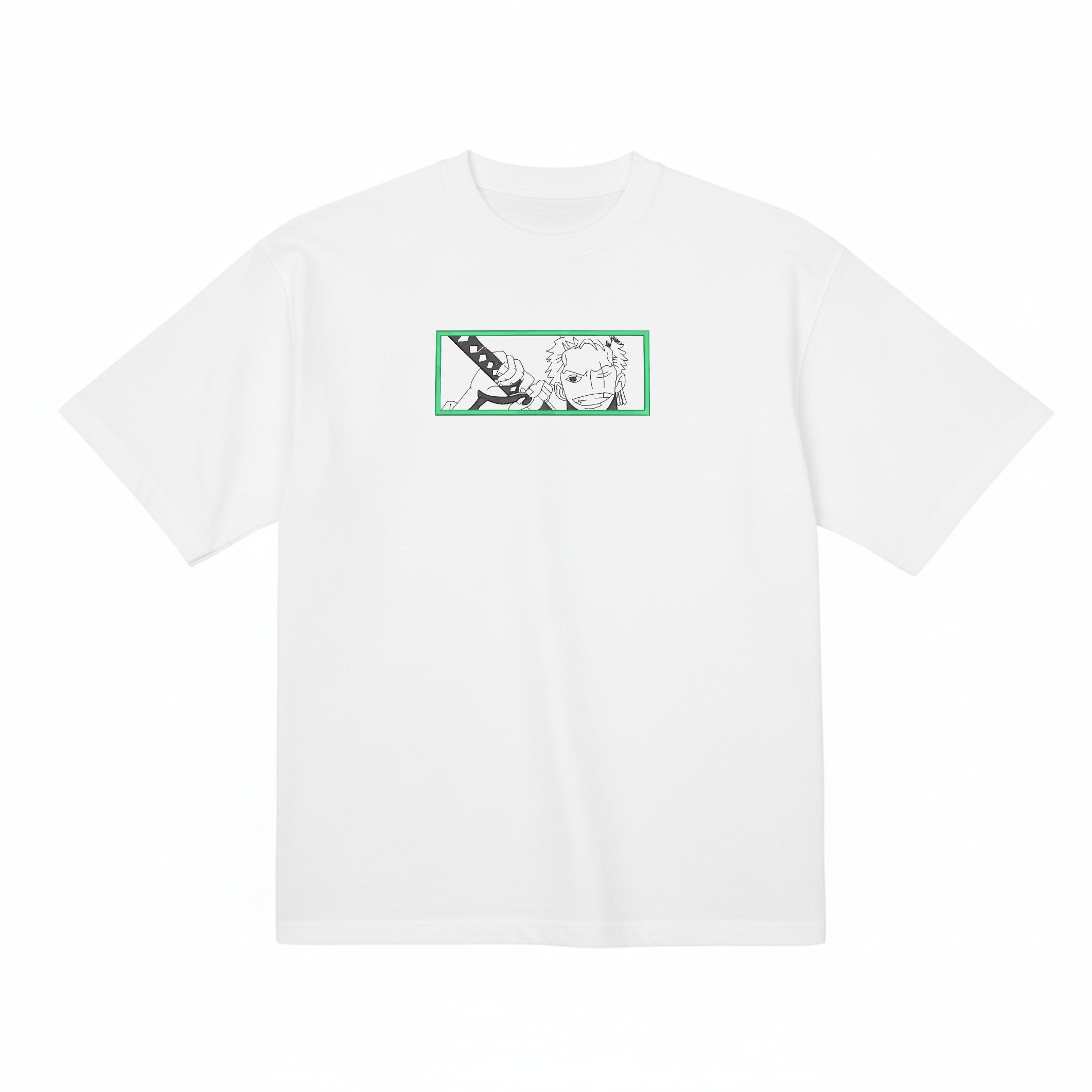 One Piece Roronoa Zoro Embroidered Premium T shirt