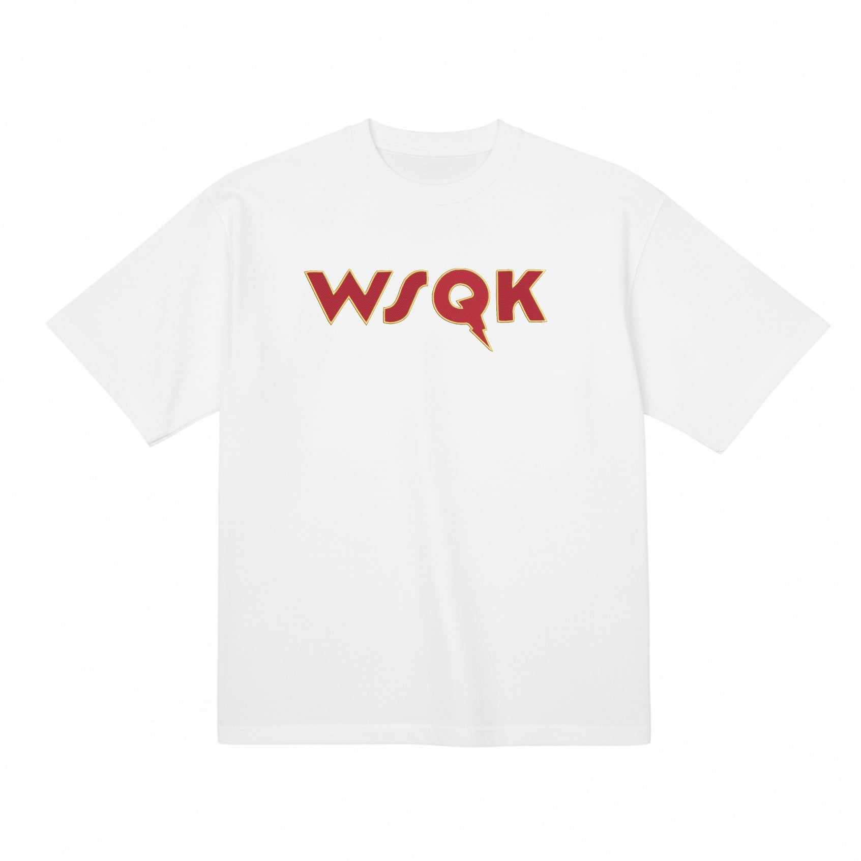 Embroidered  WSQK Stranger Things Cotton Heavyweight T shirt