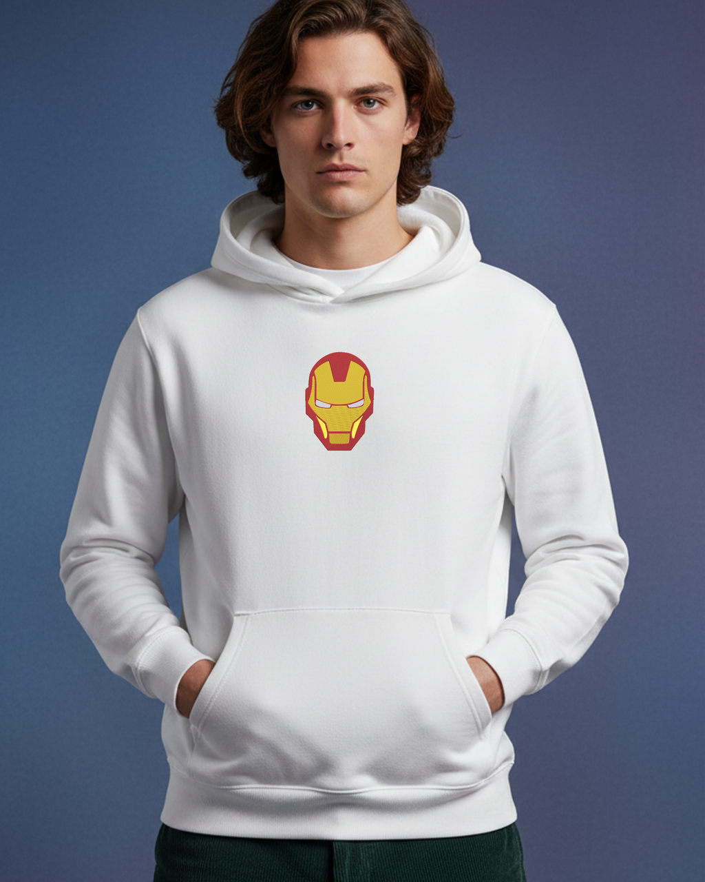 Iron-Mannn Embroidery Hoodie | Sweatshirt | T-shirt