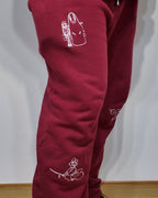 Pantalones deportivos bordados inspirados en Ghibli