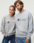 Sudadera con capucha y bordado de tienda de campaña con fogata y amigos | Sudadera | Camiseta