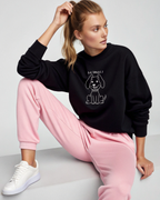 かわいい漫画の子犬「おやつある？」刺繍パーカー | スウェットシャツ | Tシャツ