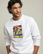 Summer Paradise Beach Embroidery Hoodie | Sweatshirt