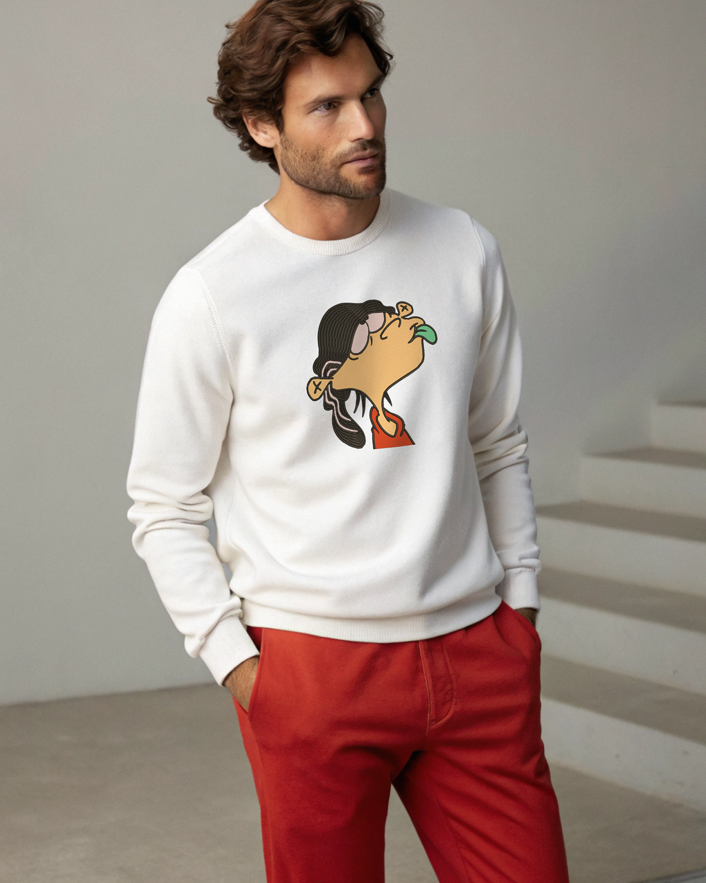 Sudadera con capucha bordada de Ed Edd Eddy | Sudadera | Camiseta