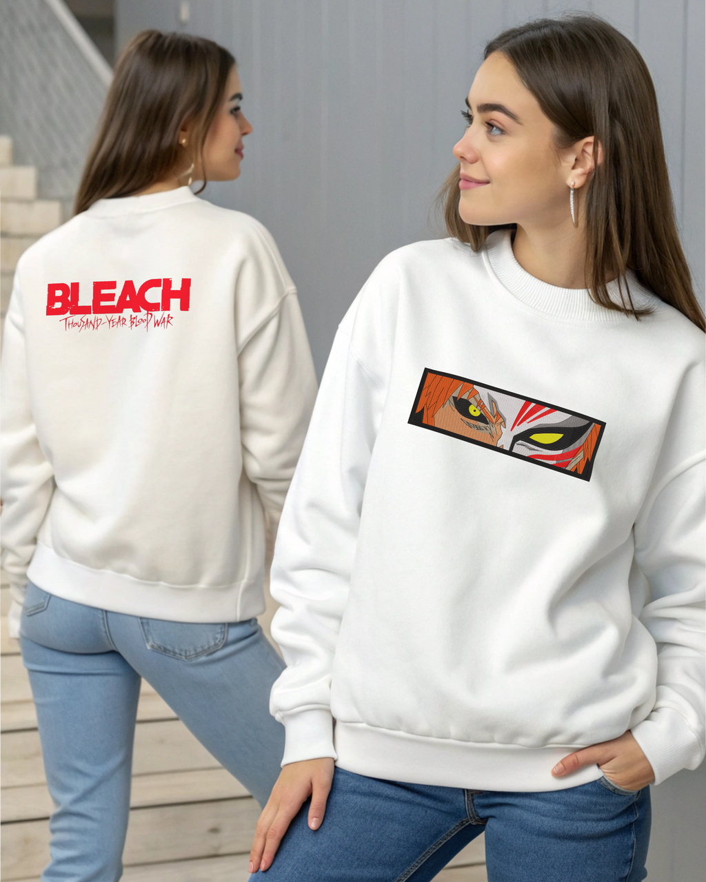 Bleach Ichigo Thousand Year Blood War Front Embroidery Back 3D Puff Hoodie | Sweatshirt | T-shirt