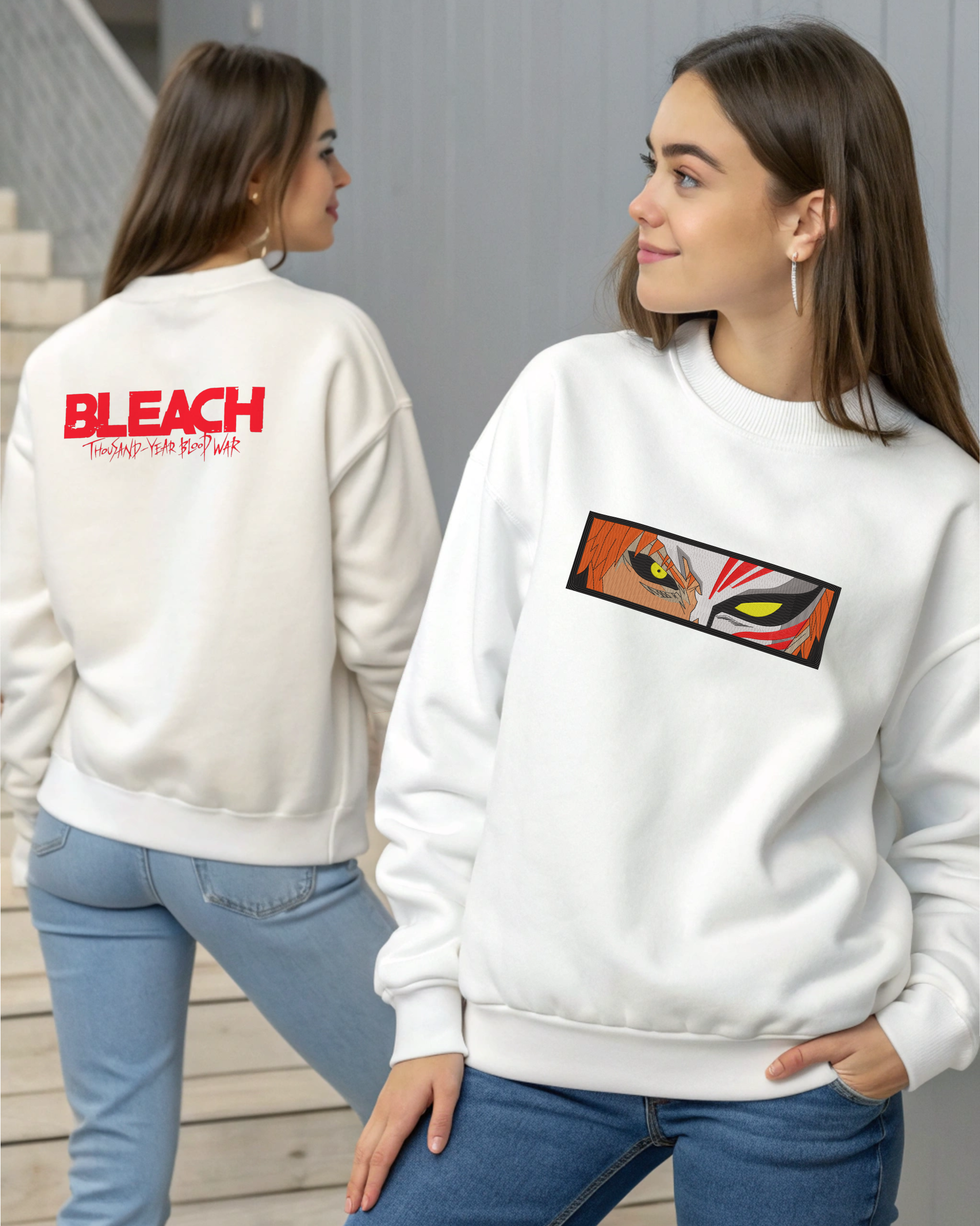 Bleach Ichigo Thousand Year Blood War Front Embroidery Back 3D Puff Hoodie | Sweatshirt | T-shirt