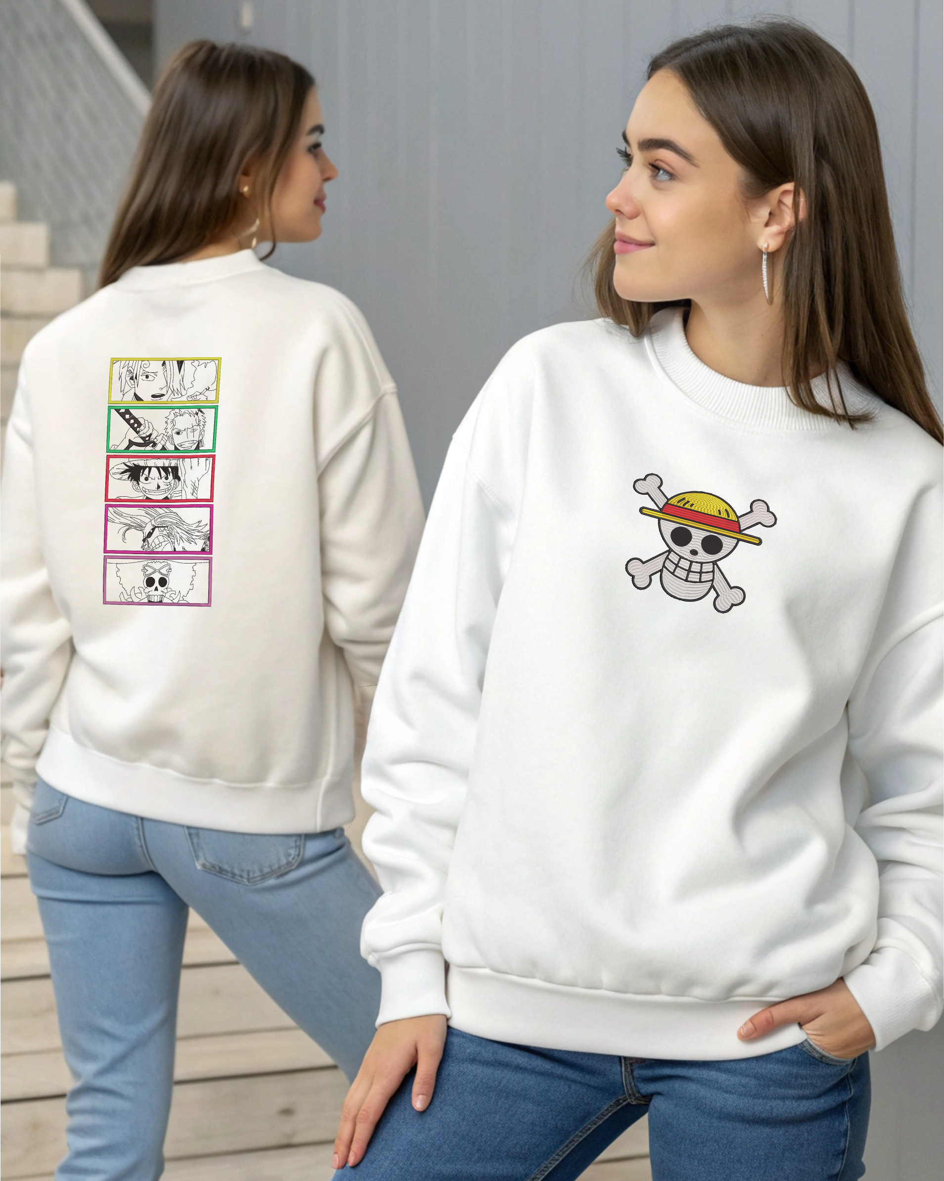 One Piece Straw Hat Crew Embroidery Hoodie | Sweatshirt