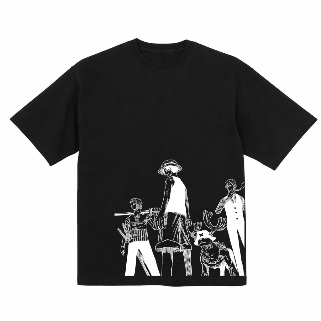 One Piece Straw Hat Pirates Crew Manga Anime Organic Cotton Graphic T Shirt