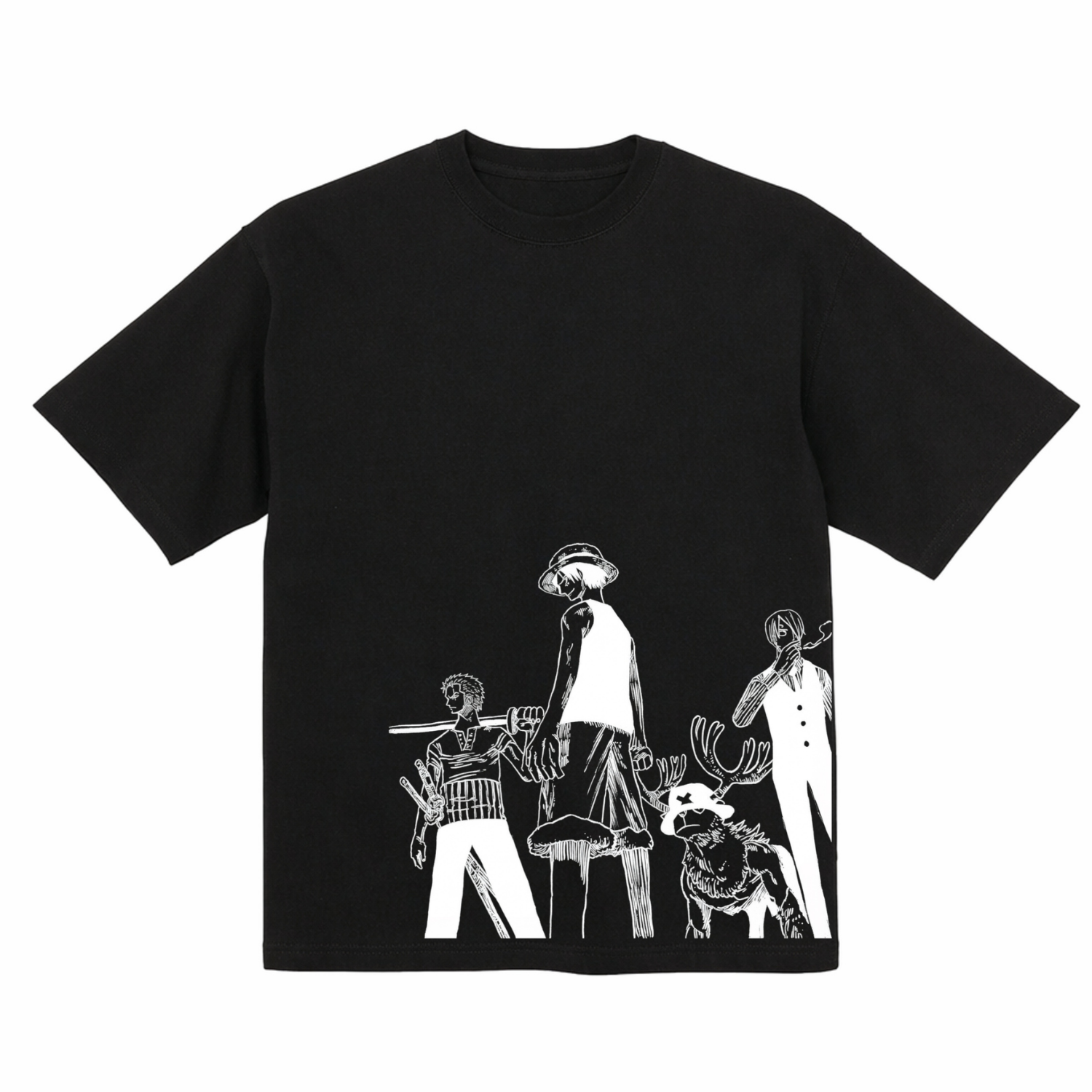 One Piece Straw Hat Pirates Crew Manga Anime Organic Cotton Graphic T Shirt