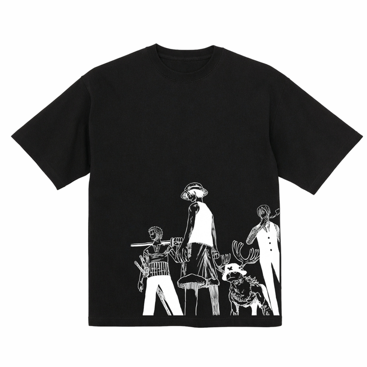 One Piece Straw Hat Pirates Crew Manga Anime Organic Cotton Graphic T Shirt