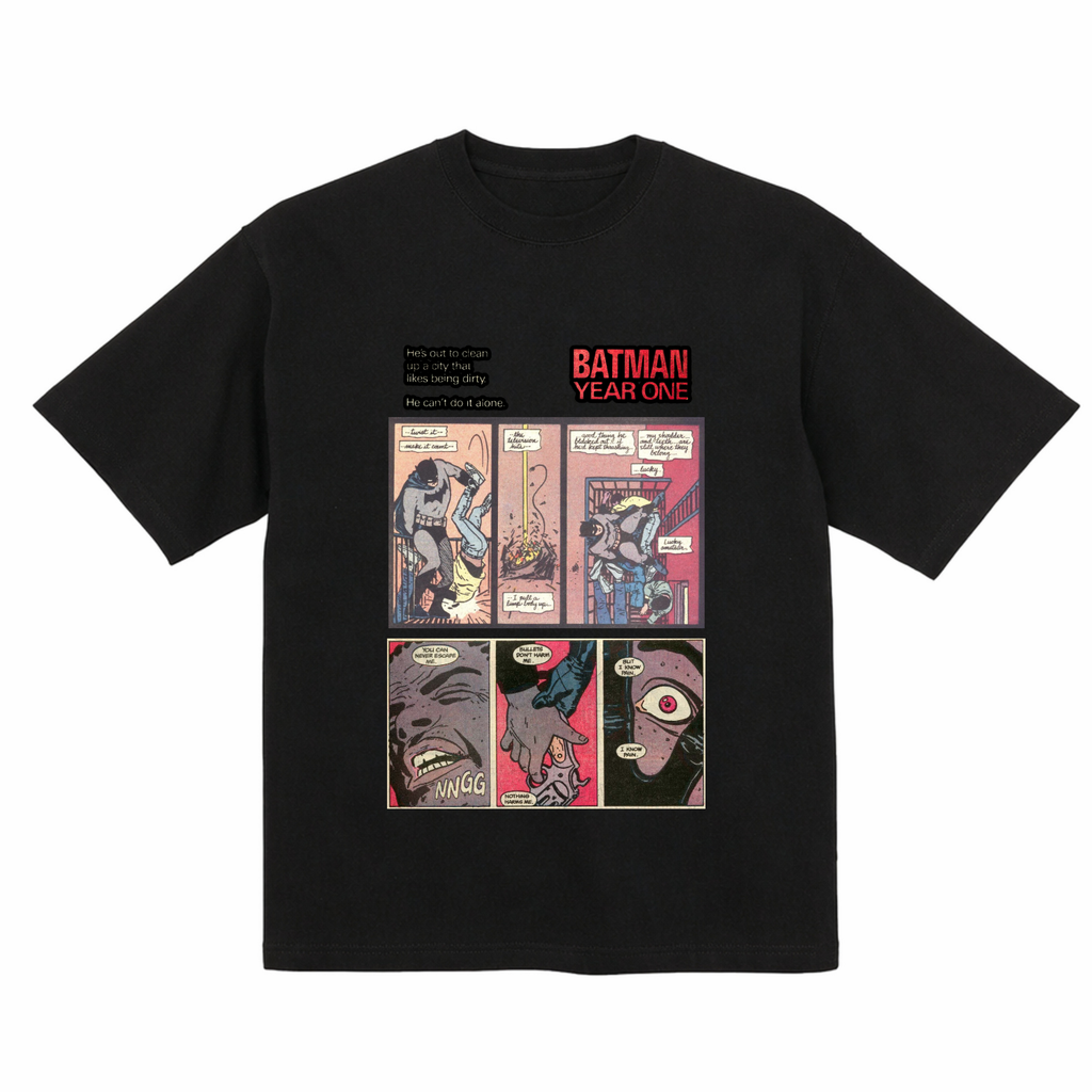 Batman Year One 1987 Vintage DC Comics Organic Cotton Graphic T Shirt 200gsm