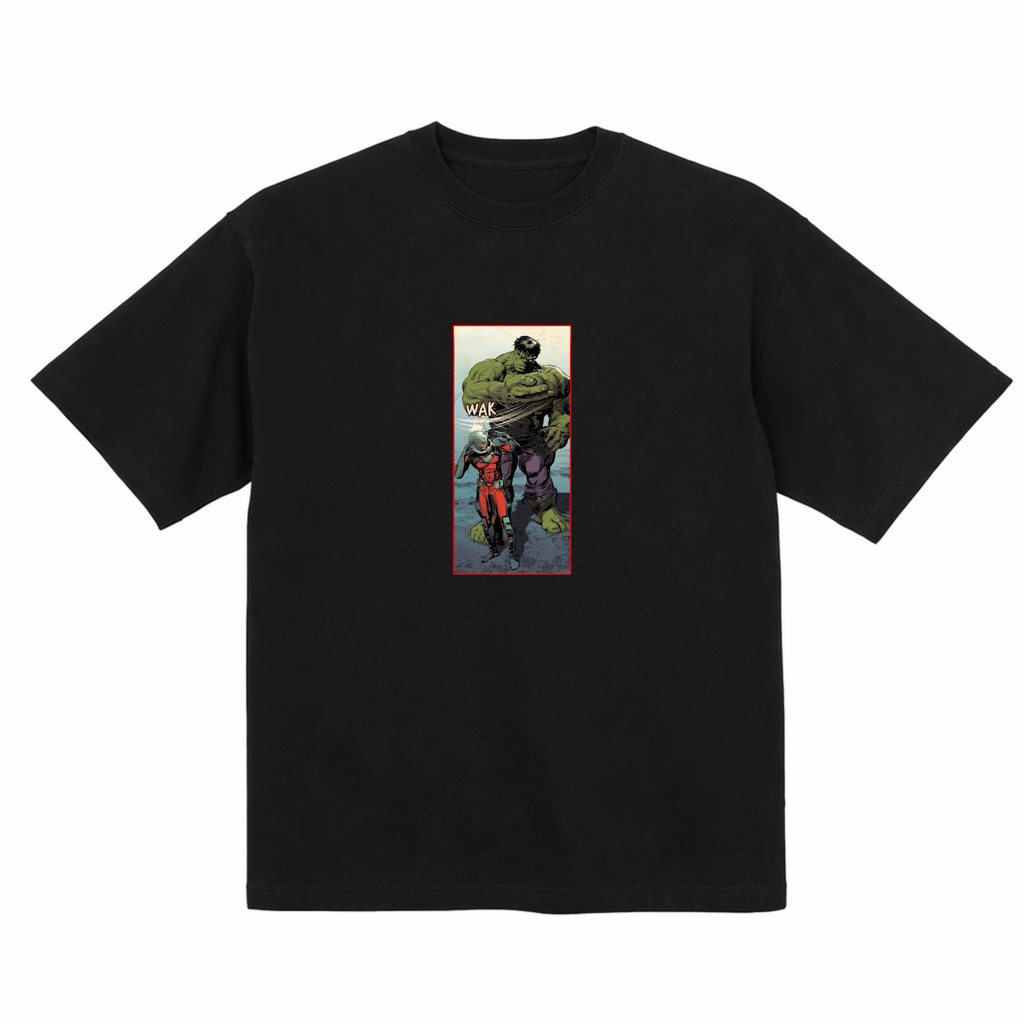 Hulk Smacking AntMan Avengers Comics Organic Cotton Graphic T Shirt 6.5oz 200gsm
