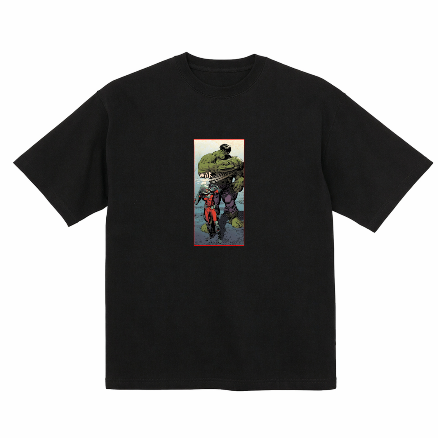 Hulk Smacking AntMan Avengers Comics Organic Cotton Graphic T Shirt 6.5oz 200gsm