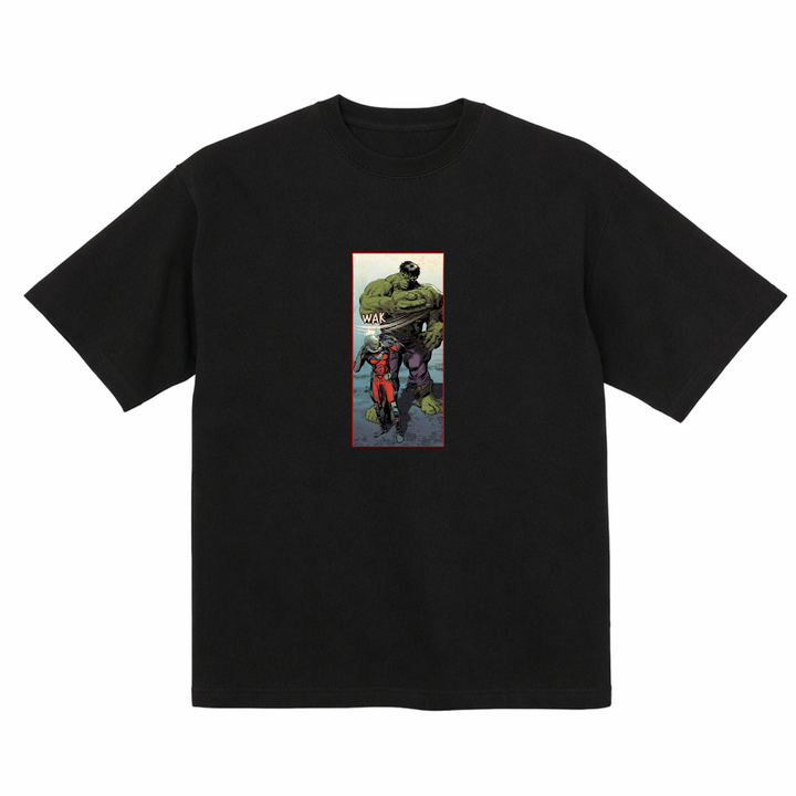 Hulk Smacking AntMan Avengers Comics Organic Cotton Graphic T Shirt 6.5oz 200gsm