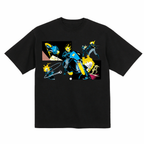 Camiseta gráfica de algodón orgánico rara de Ghost Rider y Punisher: ¡Equipo dinámico!