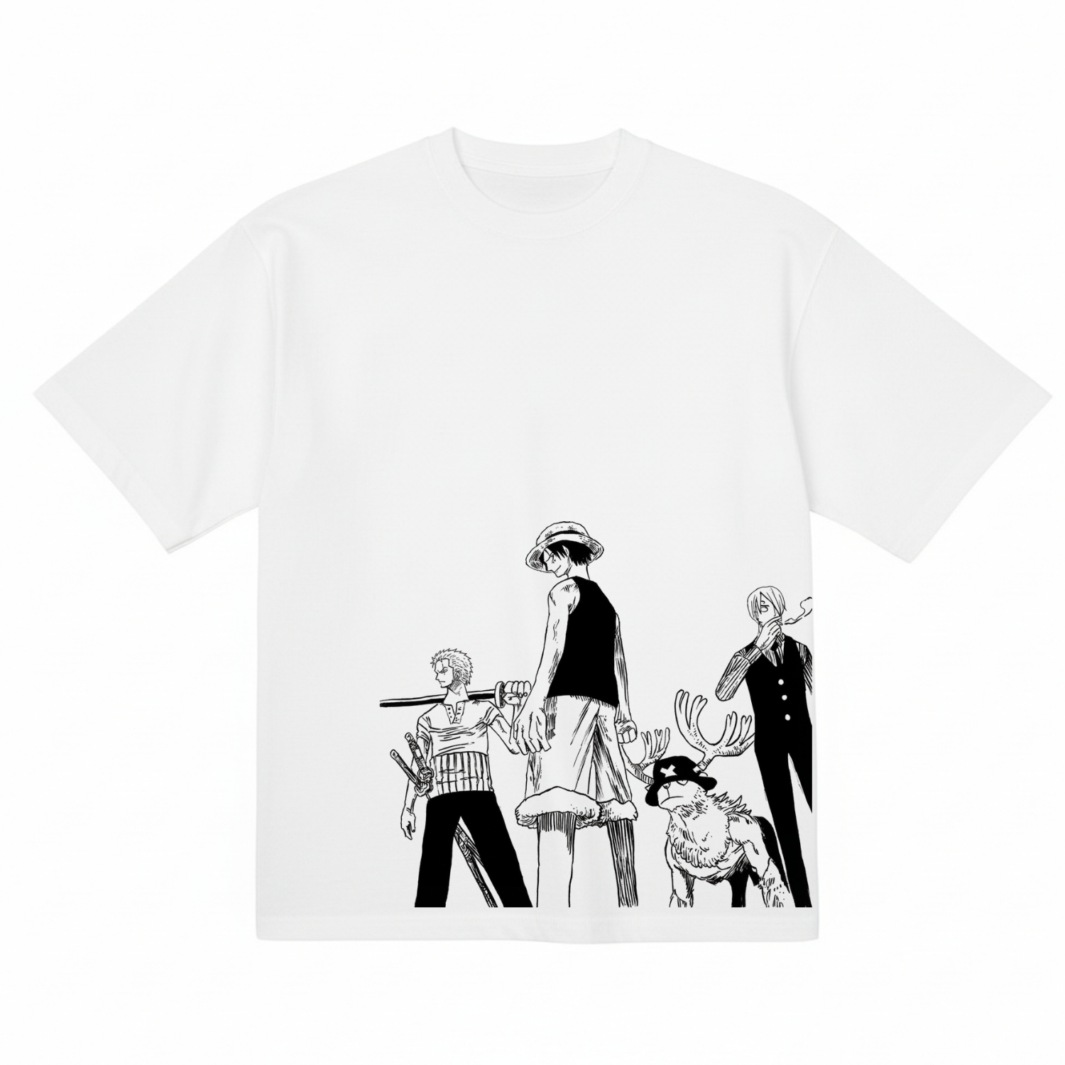 One Piece Straw Hat Pirates Crew Manga Anime Organic Cotton Graphic T Shirt