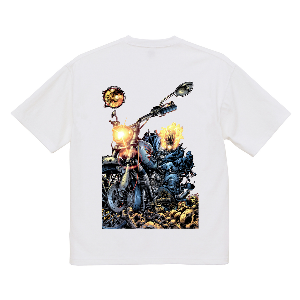 Ghost Rider Johnny Blaze Marvel Knights Organic Cotton Graphic T Shirt 6.5oz 200gsm
